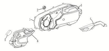Прокладка левой крышки картера, вариатора PCX 170cc (1P63QMK) (T)