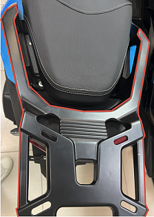 Ручки пассажира с площадкой под кофр JET RS 180cc (S)