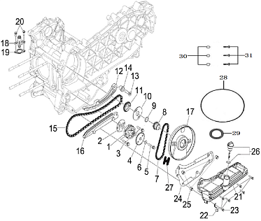 Прокладка натяжителя цепи ГРМ 300сс (ZS1P75MM) T-15/T-16 (100108520)